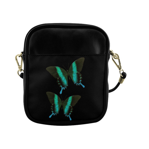 Papilio blumei butterflies painting Sling Bag (Model 1627)