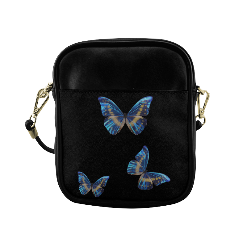Morpho cypris butterflies painting Sling Bag (Model 1627)