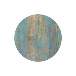 Rustic Wood  Blue Weathered Peeling Paint Round Mousepad