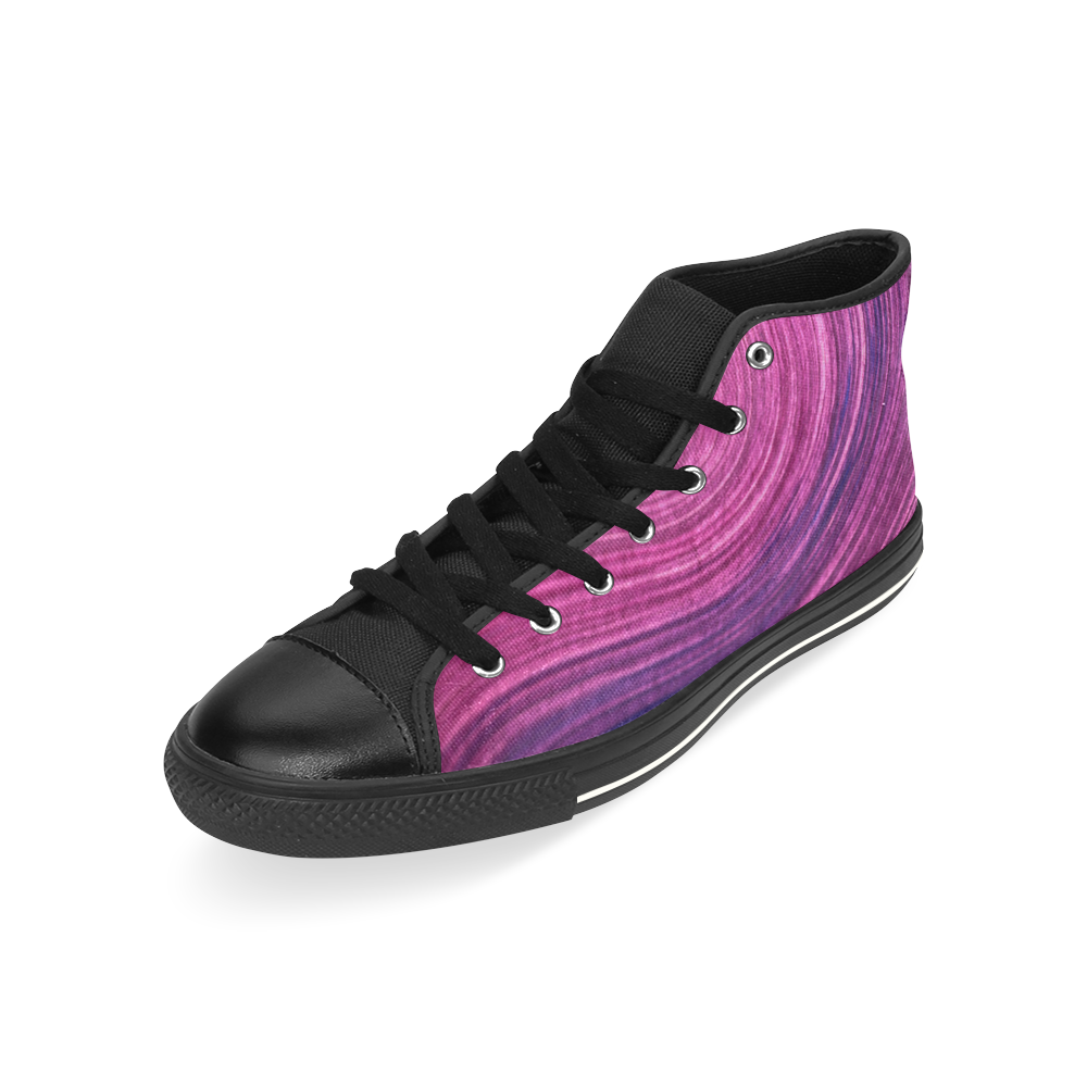 Fresh designers Original shoes. Purple and black edition 2016 High Top Canvas Women's Shoes/Large Size (Model 017)