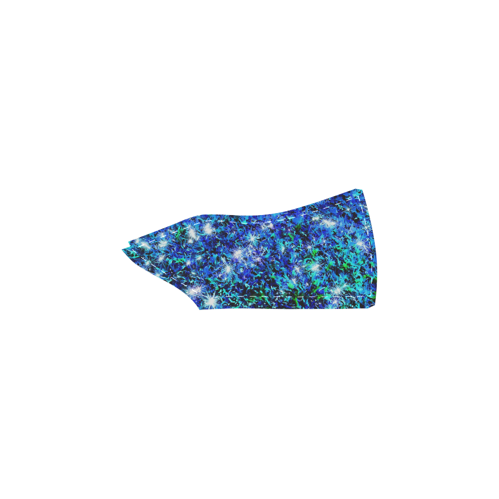 Sparkling Blue - Jera Nour Men's Slip-on Canvas Shoes (Model 019)
