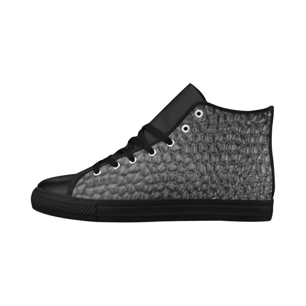 Solder Snake Skin - Jera Nour Aquila High Top Microfiber Leather Men's Shoes (Model 032)