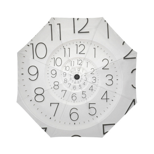 Clock Spiral Droste Auto-Foldable Umbrella (Model U04)