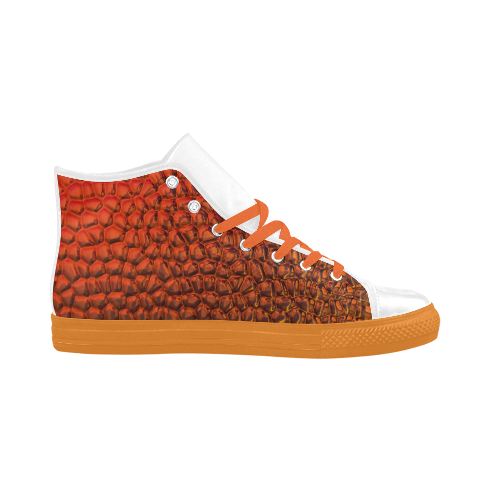 Solder Snake Skin - Jera Nour Aquila High Top Microfiber Leather Men's Shoes (Model 032)