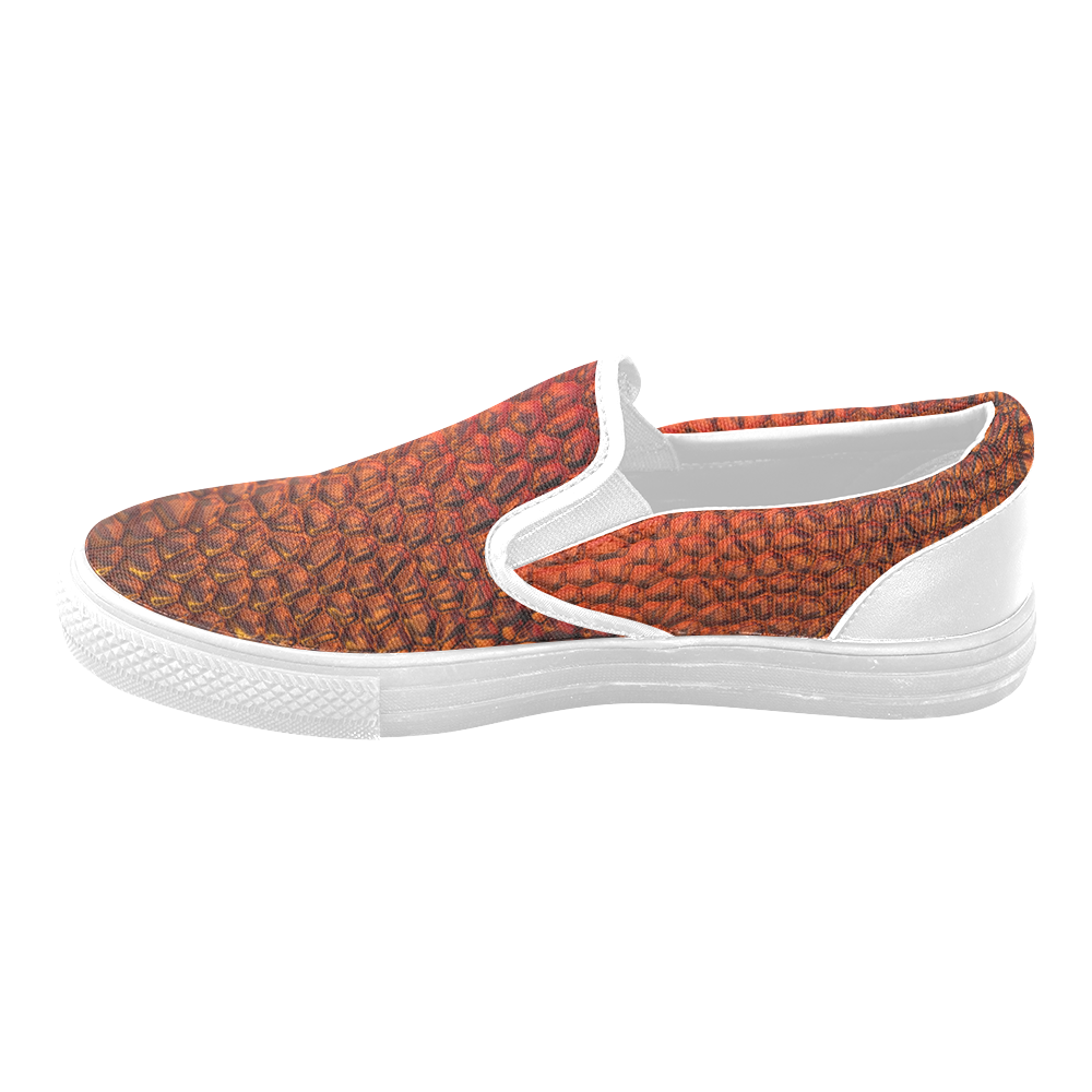 Solder Snake Skin - Jera Nour Slip-on Canvas Shoes for Men/Large Size (Model 019)