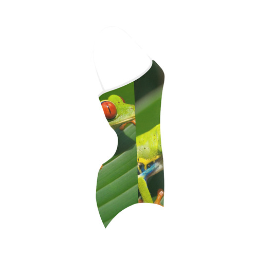 Green Red-Eyed Tree Frog - Tropical Rainforest Animal Strap Swimsuit ( Model S05)
