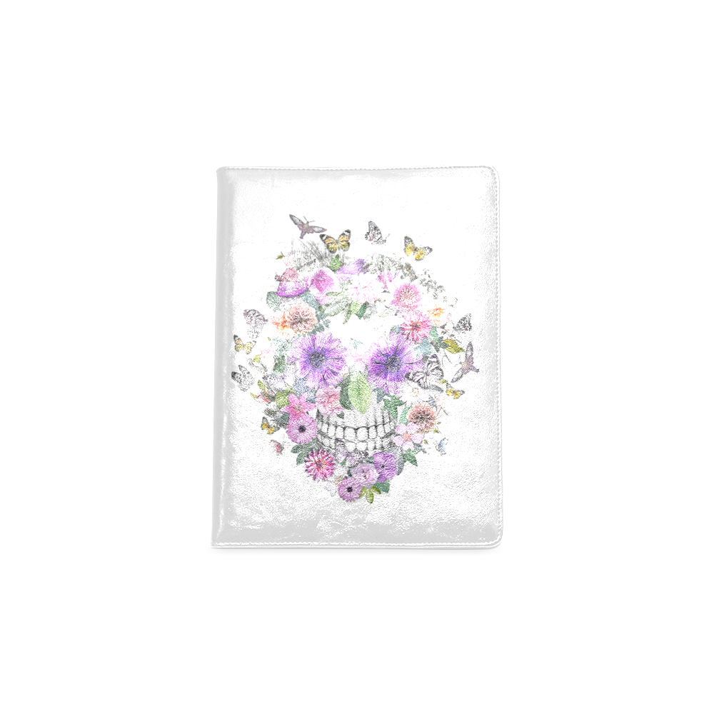 flower skull pink, orange,violett Custom NoteBook B5