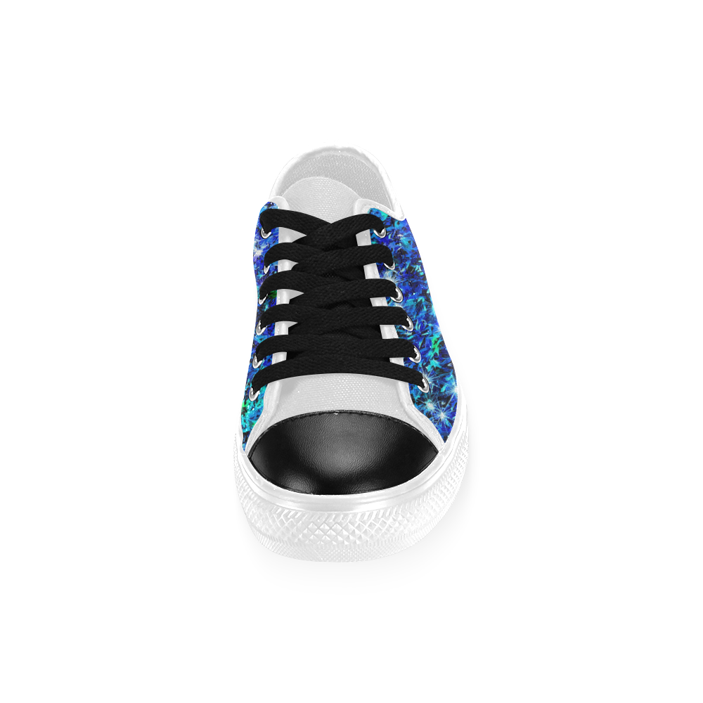 Sparkling Blue - Jera Nour Men's Classic Canvas Shoes (Model 018)