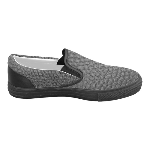 Solder Snake Skin - Jera Nour Men's Slip-on Canvas Shoes (Model 019)