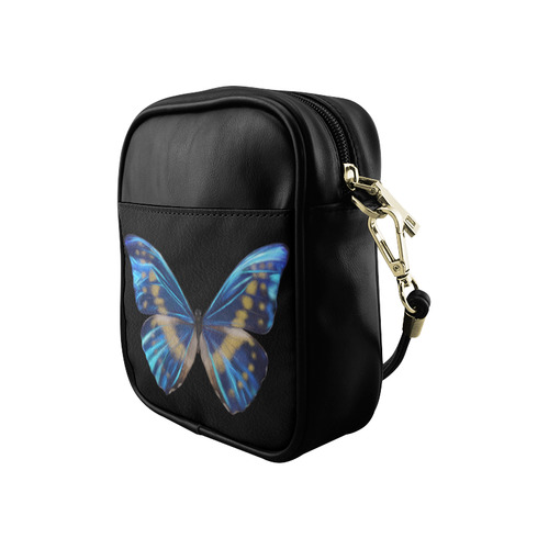 Morpho cypris butterflies painting Sling Bag (Model 1627)