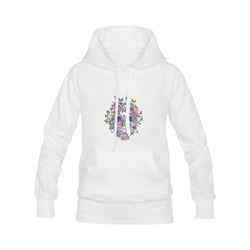 flower skull pink, orange,violett Men's Classic Hoodie (Remake) (Model H10)