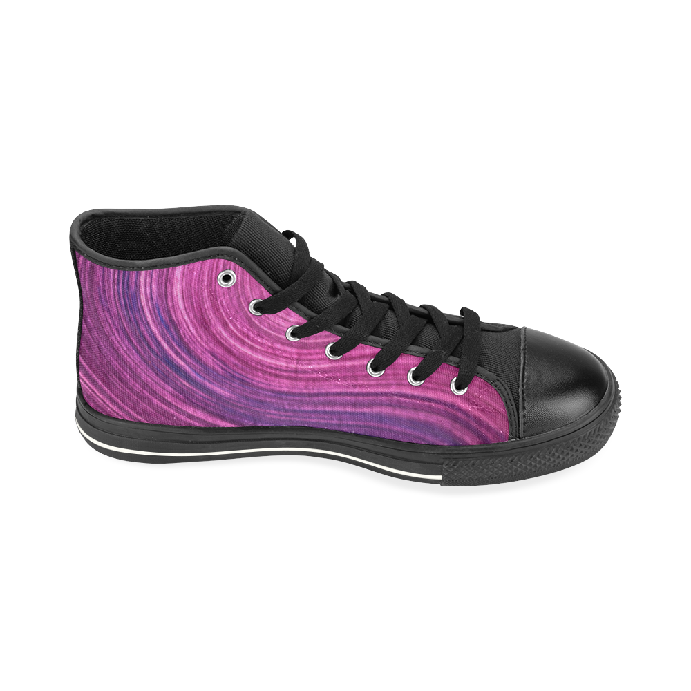 Fresh designers Original shoes. Purple and black edition 2016 High Top Canvas Women's Shoes/Large Size (Model 017)