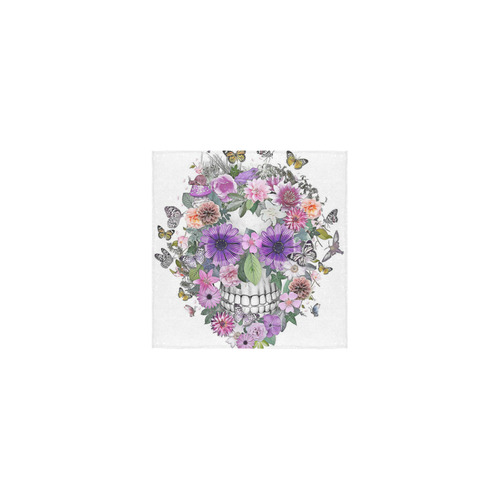 flower skull pink, orange,violett Square Towel 13“x13”