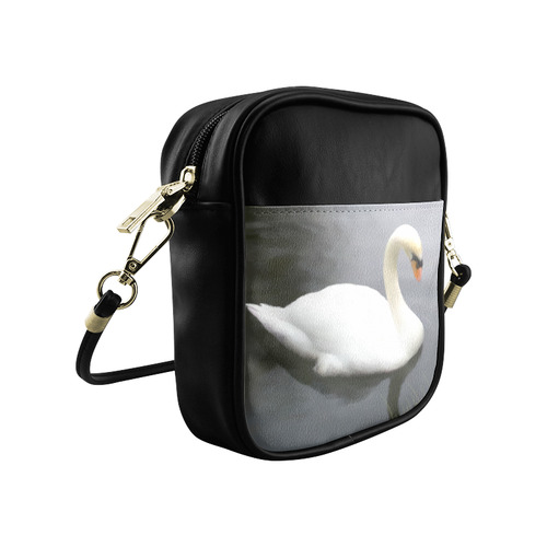 Swan - watercolor Sling Bag (Model 1627)