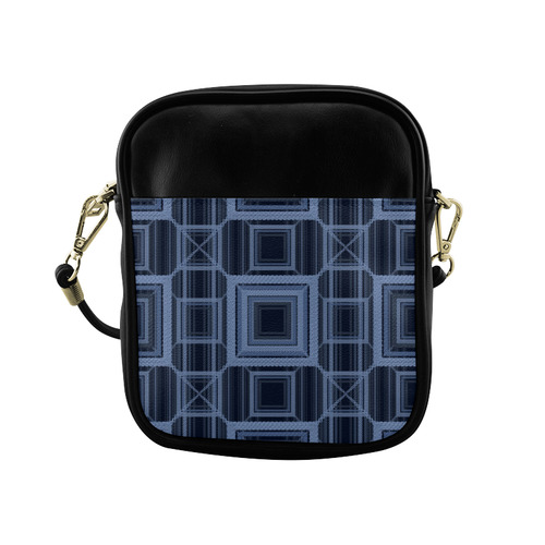 Serenity blue, Faux stitch Sling Bag (Model 1627)