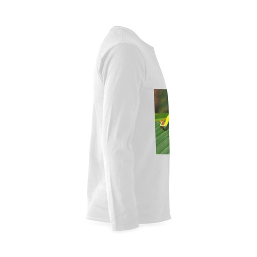 Green Red-Eyed Tree Frog - Tropical Rainforest Animal Sunny Men's T-shirt (long-sleeve) (Model T08)