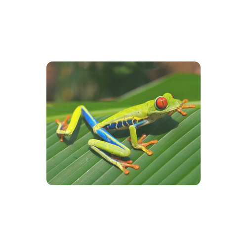 Green Red-Eyed Tree Frog - Tropical Rainforest Animal Rectangle Mousepad