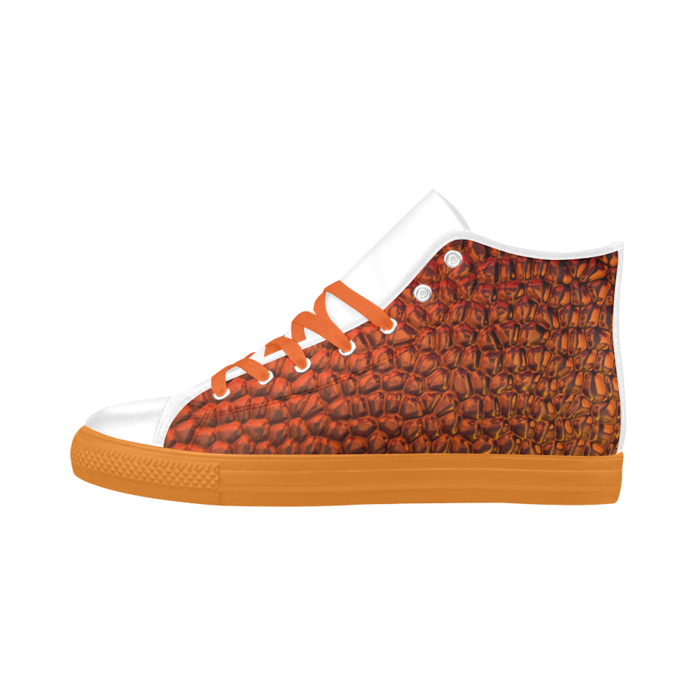 Solder Snake Skin - Jera Nour Aquila High Top Microfiber Leather Men's Shoes (Model 032)