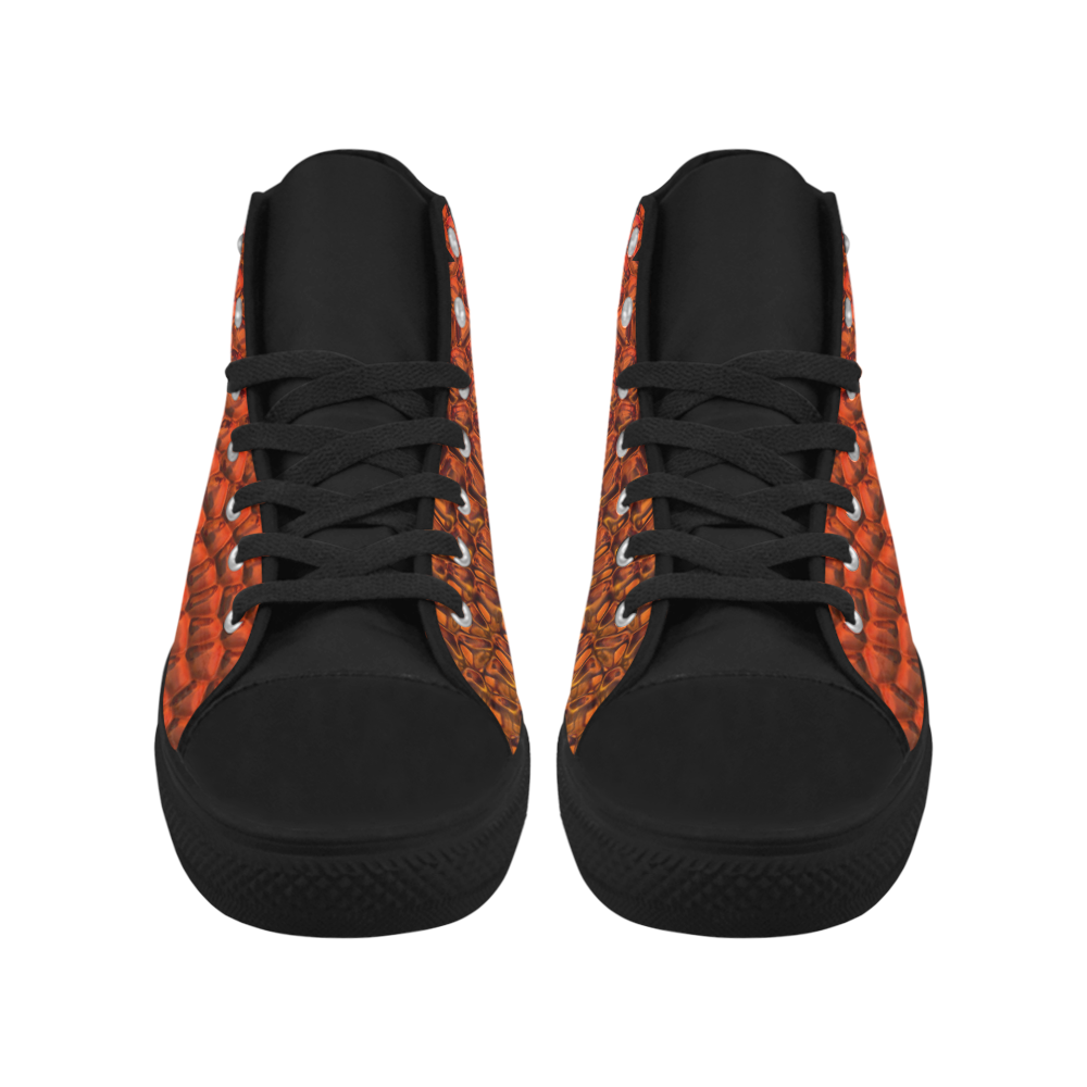 Solder Snake Skin - Jera Nour Aquila High Top Microfiber Leather Men's Shoes (Model 032)