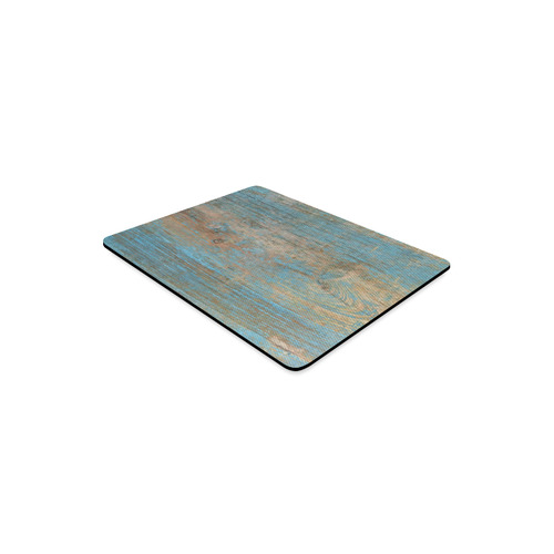 Rustic Wood  Blue Weathered Peeling Paint Rectangle Mousepad