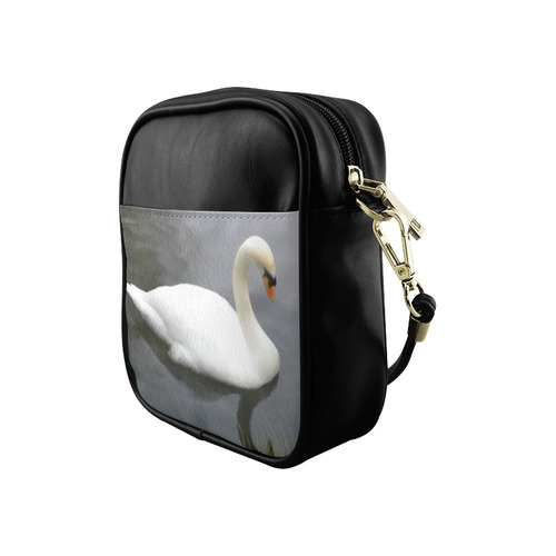 Swan - watercolor Sling Bag (Model 1627)
