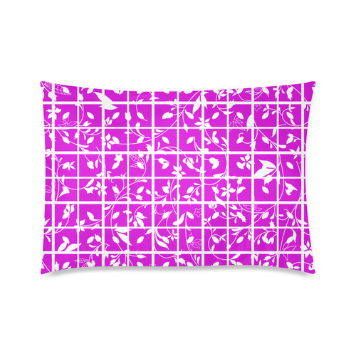Pink Swirls Custom Zippered Pillow Case 20"x30"(Twin Sides)