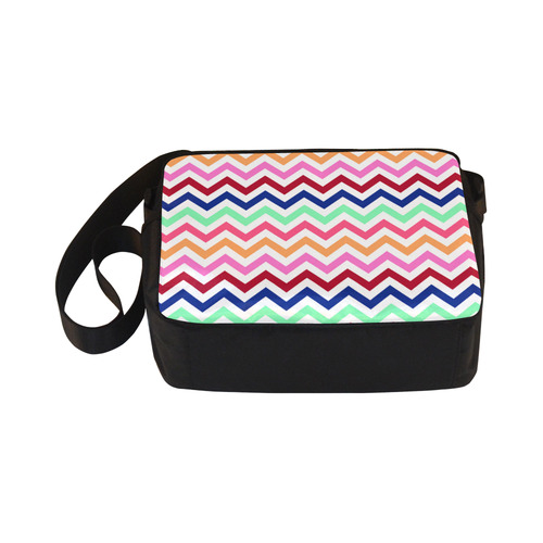 Multicolor CHEVRONS Pattern Pink Turquoise Coral Blue Red Classic Cross-body Nylon Bags (Model 1632)