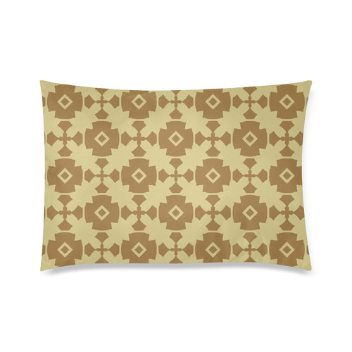 Earth Gold geometric Custom Zippered Pillow Case 20"x30"(Twin Sides)