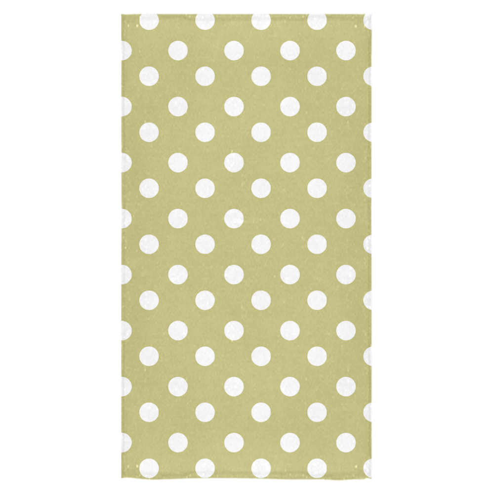 Olive Polka Dots Bath Towel 30"x56"