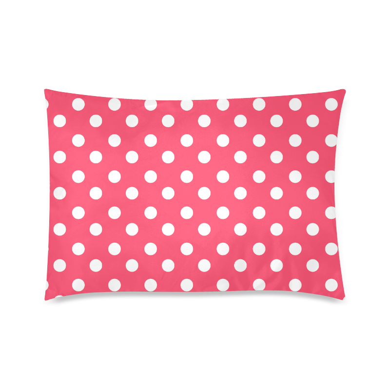 Indian Red Polka Dots Custom Zippered Pillow Case 20"x30"(Twin Sides)