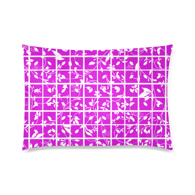 Pink Swirls Custom Zippered Pillow Case 20"x30"(Twin Sides)