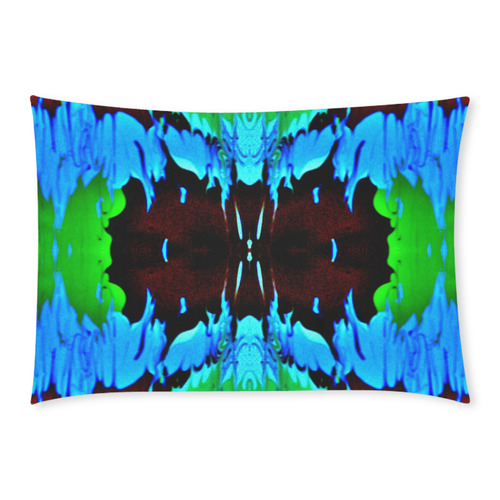 Abstract Green Brown, Blue Red Marbling Custom Rectangle Pillow Case 20x30 (One Side)