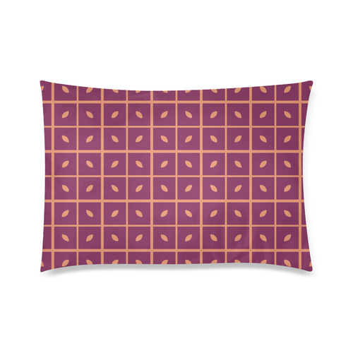 Leaves Pattern Custom Zippered Pillow Case 20"x30"(Twin Sides)