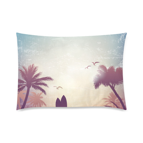 Tropical Summer Landscape Custom Zippered Pillow Case 20"x30"(Twin Sides)