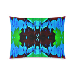 Abstract Green Brown, Blue Red Marbling Custom Picture Pillow Case 20"x26" (one side)