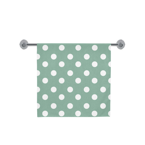 Mint Polka Dots Bath Towel 30"x56"