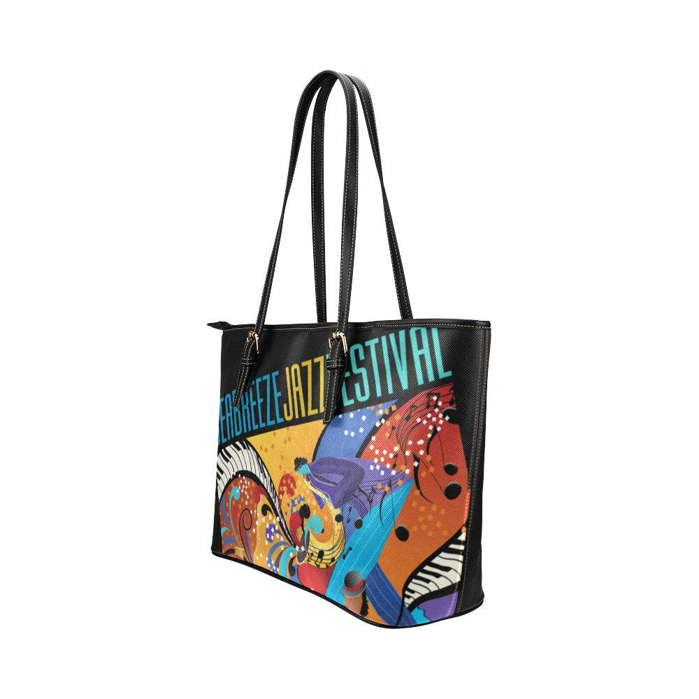 Seabreeze Jazz Festival 2016 Leather Tote Bag/Large (Model 1651)