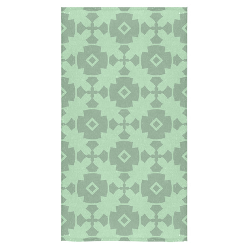 Mint Green Geometric Tile Pattern Bath Towel 30"x56"