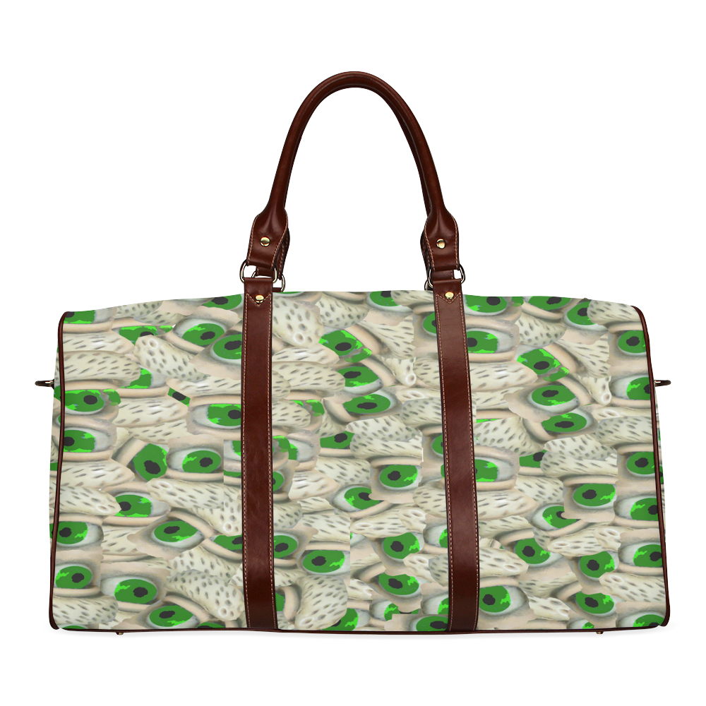 Bushy Green Eyebrows Waterproof Travel Bag/Small (Model 1639)