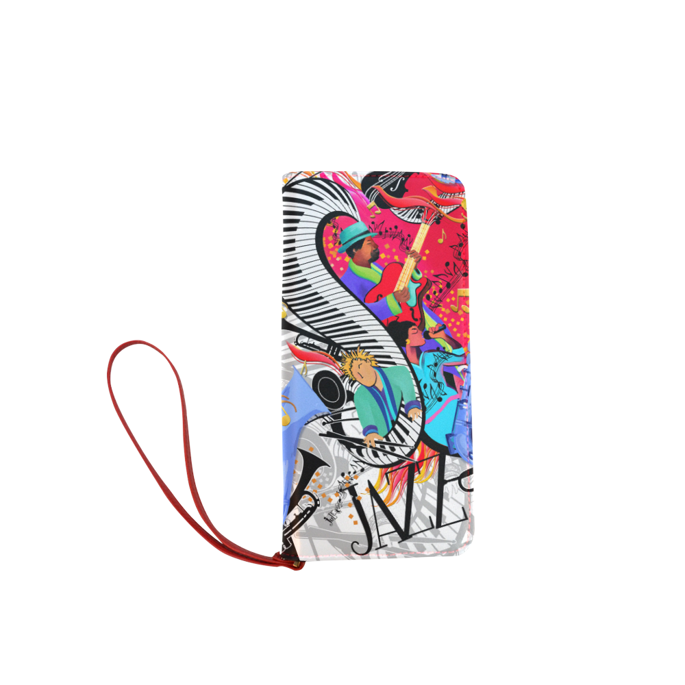 Music Hot Jazz Colorful Art Women's Clutch Wallet (Model 1637)