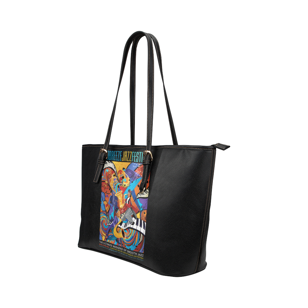 Seabreeze Jazz Festival 2016 Leather Tote Bag/Large (Model 1651)