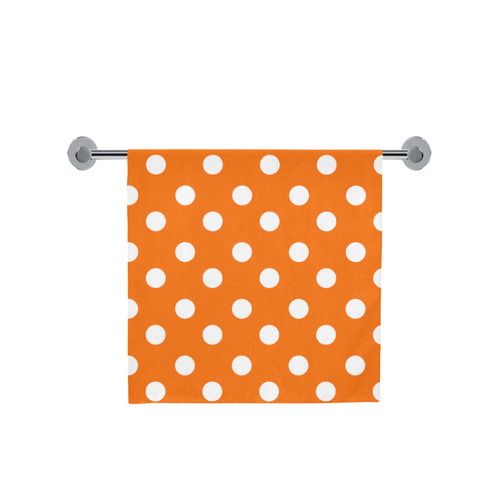 Orange Polka Dots Bath Towel 30"x56"