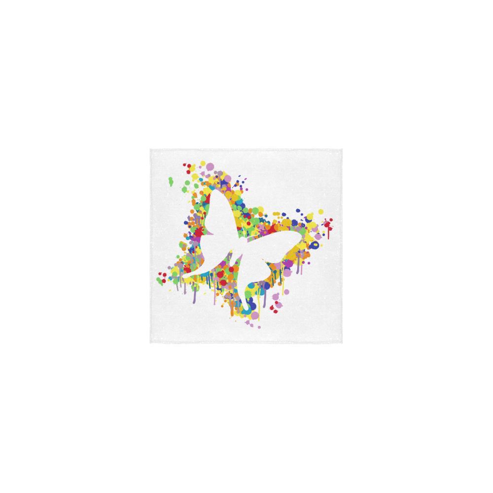 Dancing Butterfly Splash Square Towel 13“x13”