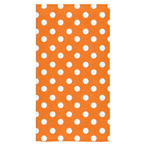 Orange Polka Dots Bath Towel 30"x56"