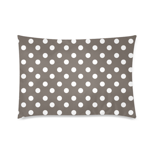 Beige Polka Dots Custom Zippered Pillow Case 20"x30"(Twin Sides)