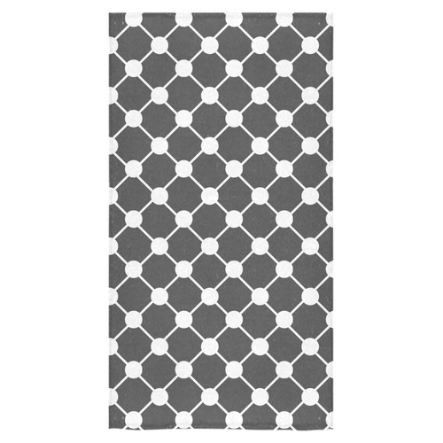 Charcoal Trellis Dots Bath Towel 30"x56"