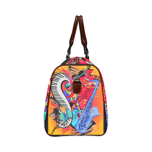 Smooth Jazz Colorful Art Print Waterproof Travel Bag/Large (Model 1639)