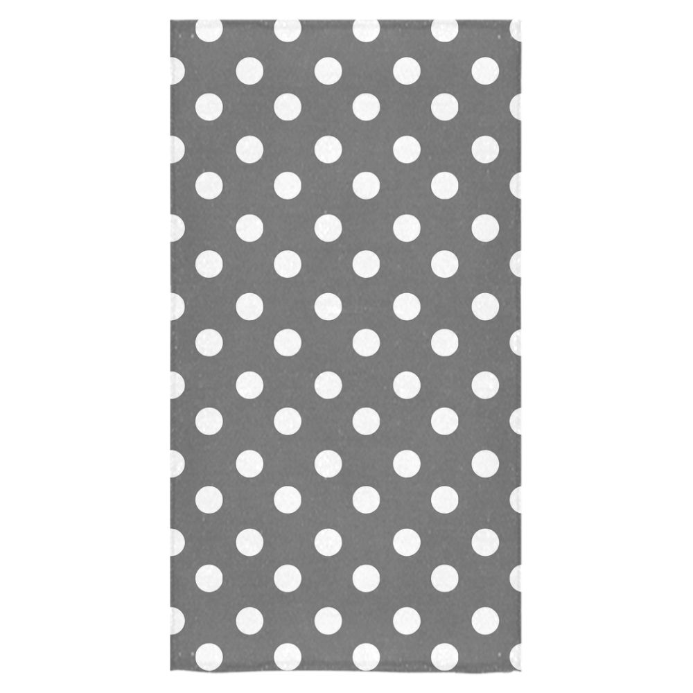 Gray Polka Dots Bath Towel 30"x56"