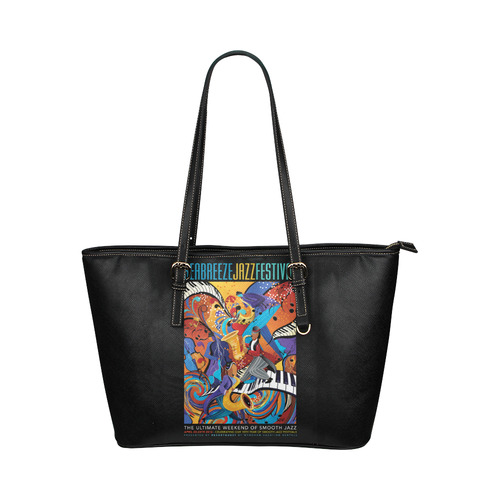 Seabreeze Jazz Festival 2016 Leather Tote Bag/Large (Model 1651)