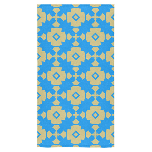 Blue Gold Geometric Bath Towel 30"x56"